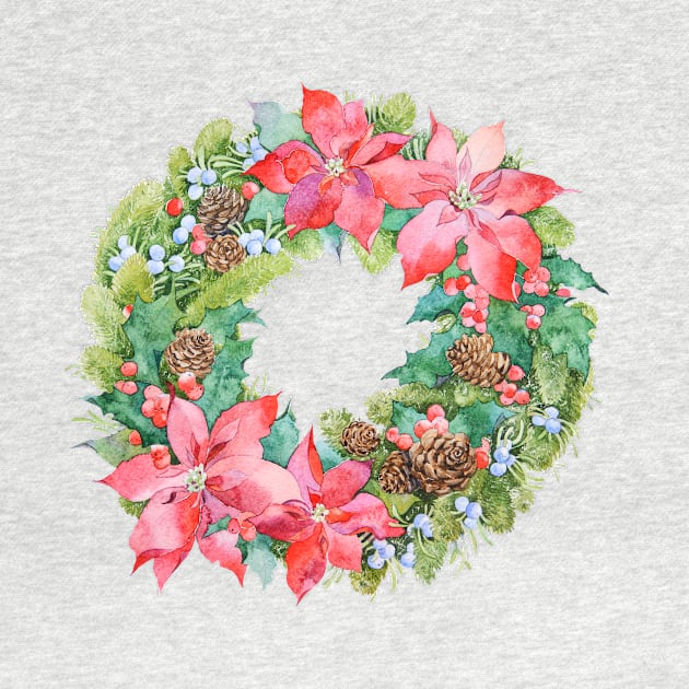 Christmas wreath by Simple Wishes Art